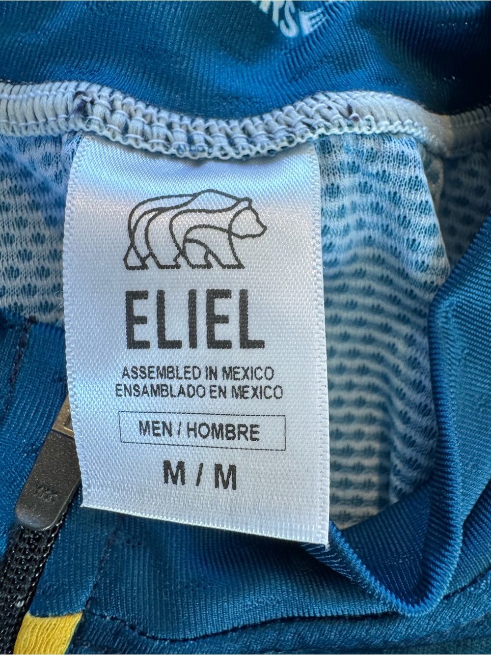 Eliel Rincon Men's Cycling Jersey Blue Short Sleeve Full Zip Pockets Size Medium - Picture 11 of 14
